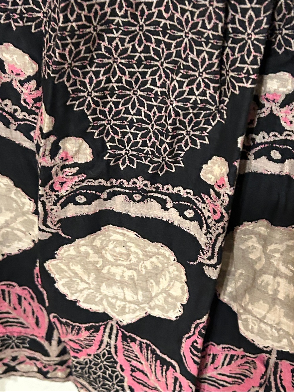 🎒Free People smell the Roses mini dress in Black, Pink W Pockets size S GUC - Picture 8 of 12